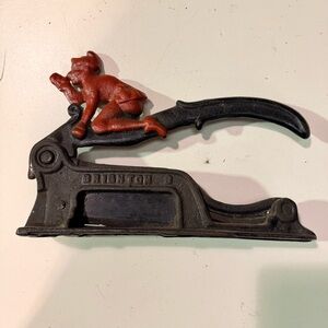 Antique Cast Iron Brighton No. 3 Figural Tool | Monkey Handle Clamp Press